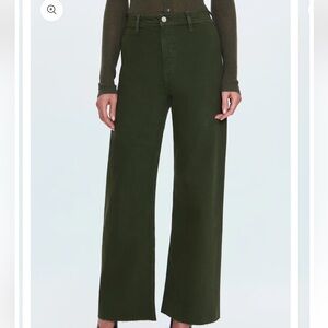 pistola Dark Olive High-Rise Wide Leg Jeans